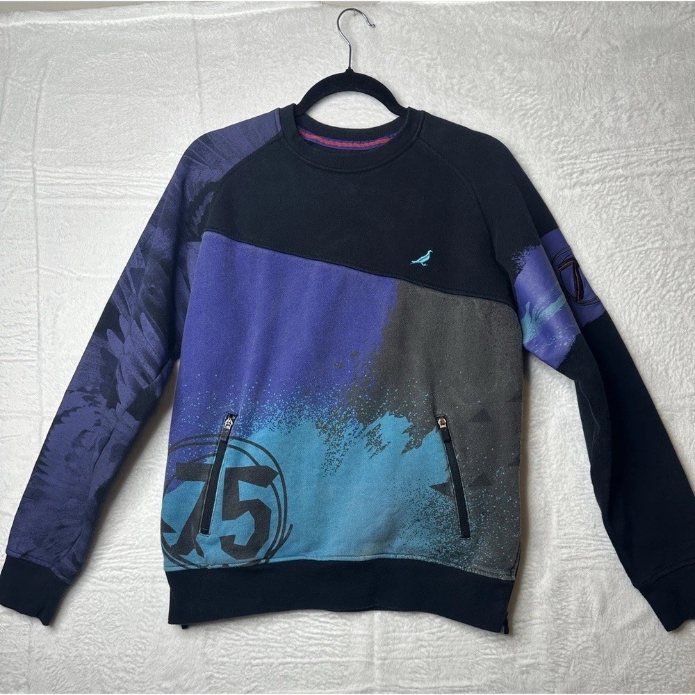 Staple Medium Men's Blue/Black Crewneck Sweater